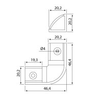 Rohová spojka 90° vnitřní pro profil RS2 MCLED ML-762.141.74.2