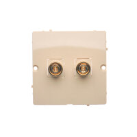 Jednonásobná zásuvka reproduktorová 1 reproduktor 6 mm2. béžová