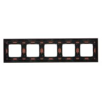 Rámeček 5-násobný Simon 54 Nature, IP20/IP44, dřevěný černý ořech DRN5/87