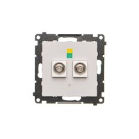 Zásuvka ekvipotenciální, 2 násobná (přístroj s krytem) světle šedá matná