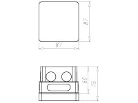 Krabice s minerálním víčkem 87x87x75 mm, pod omítku KAISER 1094-22
