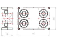 Vstupní krabice Varifix 3x2 s krytem a přepážkou, do betonu KAISER 9902.26
