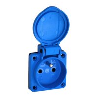 Vestavná zásuvka 1x16A/IP54, 230 V, modrá TP ELECTRIC 16-VZ