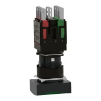 Schneider xB6DW3B5B Ovládač stiskací prosvětlený,1Z+1V-zelený