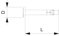 OBO N-K 6-5-10/44 Svorníková kotva, 6x44mm, Ocel, galv. zinek, DIN EN 12329