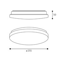 Stropní svítidlo JOTA II 26, W DALI/PUSH 12W 3000K/4000K bílá LED2 1470151D