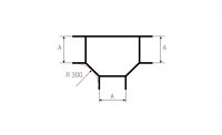 Arkys ARD-34320251 T-kus žlabu LINEAR TL2-R300 300/100 ''SZ''