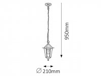 Velence E27 1x 60W IP43 antická zlatá RABALUX 8238
