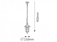 Rabalux 8238 Velence E27 1x MAX 60W IP43