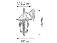 Velence E27 1x 60W IP43 antická zlatá RABALUX 8232