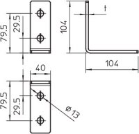 1124703 GMS 4 VW 90 A2 Spojovací úhelník