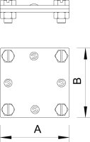 OBO 256 S6 FT Křížová spojka 30mm Ocel žár.zinek