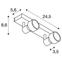 PURI II spot matná bílá 230V GU10 2x50W SLV 147371