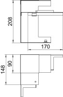 OBO GS-DI90210RW Vnitřní roh, pro kanál Rapid 80, 90x210mm, čistě bílá Ocel