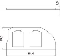 OBO 7407622 Modulární nosič MPRM2 2B