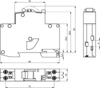 Proudový chránič s jističem KZS-1M 1p+N A B25/0.03 6kA 30mA ETI 002175206