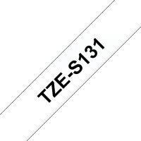 Páska BROTHER TZe-S131 průsvitná/černá (12mm, laminované, extrémně adh.)