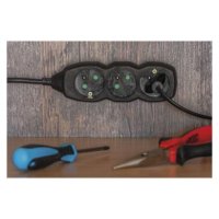 Prodlužovací kabel 3 m 3 zásuvky černý PVC 1,5mm2 EMOS PC0313R