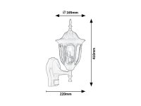 Milano E27 1X 60W IP43 matná černá RABALUX 7837