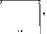 OBO CABLIX 80120 S Propojovací kanál CABLIX 80x120x2000 kamenná šeď