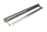 Modulární neosazený patch panel 24 portů 1U SX24M-0-STP-BK-UNI-N