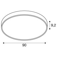 MEDO PRO 90 stropní nástavbové svítidlo kulaté 3000/4000K 74W fáze 110° bílá