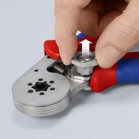 KNIPEX Samonastavitelné kleště pro lisování kabelových koncovek 180 mm