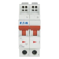 PLI-C4/2 Jistič PLI (bezšroubové svorky nahoře) char C 2-pólový 10kA 4A 101295