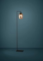 Stojací svítidlo ESTANYS 1 E27 černá/BRAUN-TRANSP. 1X40W EGLO 390255