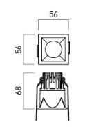 XDOMINO REC. SPOT 1x6,2/8,9W 350/500mA 2
