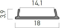 PRF009 SURF. AL. FLEXIBLE PROFILE 2 m
