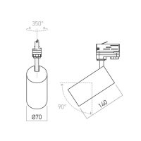 XTILT PROJECTOR for TKN 1x10W 220-240V A