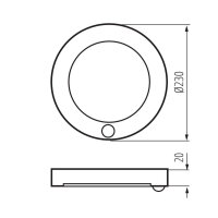 ERGA PIR 17W CCT-W   Svítidlo LED s PIR