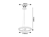 Závěsné svítidlo Thrac LED 34W IP20 RABALUX 72222