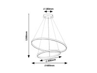 Závěsné svítidlo BELIZA zlatá LED 75W IP20 RABALUX 72348