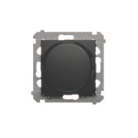 Stmívač tlačítko-otočný, 20-500W, černá matná KONTAKT SIMON DS9T.01/49