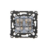 Přepínač střídavý 2 násobný (přístroj), řazení 6+6, 10A/250V, bezšroubové svorky