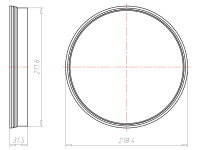 Prodlužovací kroužek, HaloX 180, průměr 25 mm, do betonu KAISER 1282-25