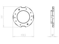 Přední prstenec ThermoX průměr 68 mm, do dutých stropů KAISER 9300-41