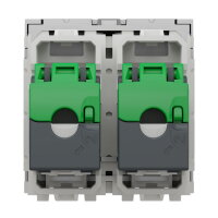Datová zásuvka NOVÁ UNICA 2xRJ45 Kat.6 STP, 2M, Aluminium SCHNEIDER NU342630