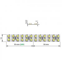 LED pásek SMD3528 WW, 240LED/m, IP20, 5m