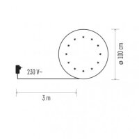 12LED 100CM PAD RED WW