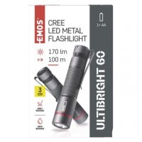 CREE LED kovová svítilna Ultibright 60, 170lm, 1xAA EMOS P3160