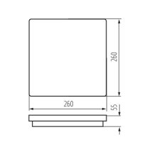 Kanlux 33384 BENO 24W WW-L-GR Přisazené svítidlo LED
