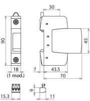 Svodič přepětí DEHNguard S 1pól Uc 275V AC s modulem ACI technologie 952100
