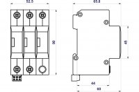 Svodič rázového přepětí HSA-150/3+0 S SPD typ 2+3 HAKEL 24542