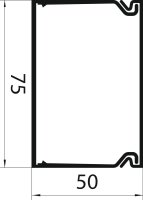 OBO HFVK 5075 lgr Propojovací kanál HF-VK bezhalogenový 50x75x2000 světle šedá