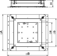 OBO UGD 250-3 4 Podlahová přístrojová krabice 250-3 pro GES4 410x367x70 Ocel