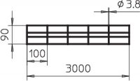 OBO 6006578 Mřížový žlab GRP 90 FT