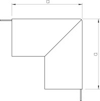 OBO WDK HA100130RW Kryt vnějšího rohu pro kanál WDK 100x130mm čistě bílá